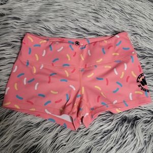 Feed Me Fight Me Pink Donut Sprinkle Shorts